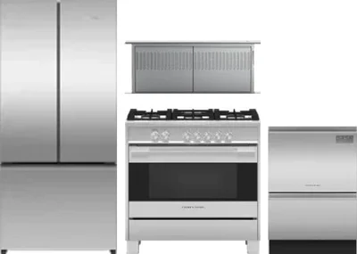 4 Piece Package Includes Refrigerator, Range, Hood And Dishwasher